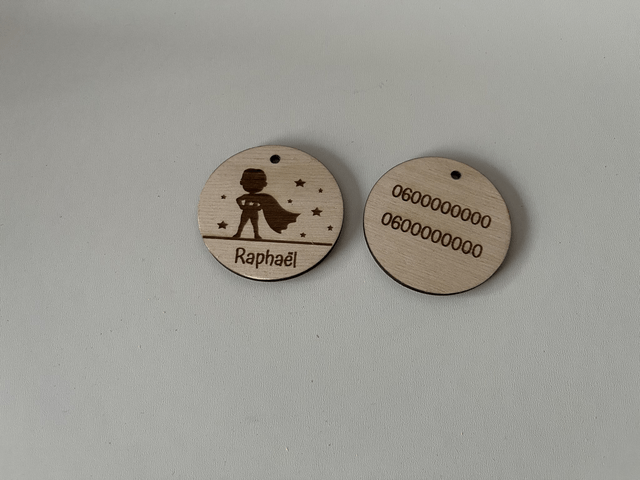 Etiquette pour sac personnalisée super mini hero