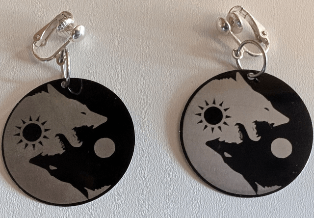 Boucles d'oreilles Yin Yang en métal