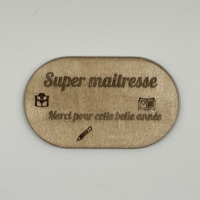 Magnet coeur merci maitresse ,atsem , nounou