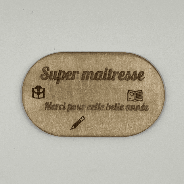 Magnet coeur merci maitresse ,atsem , nounou